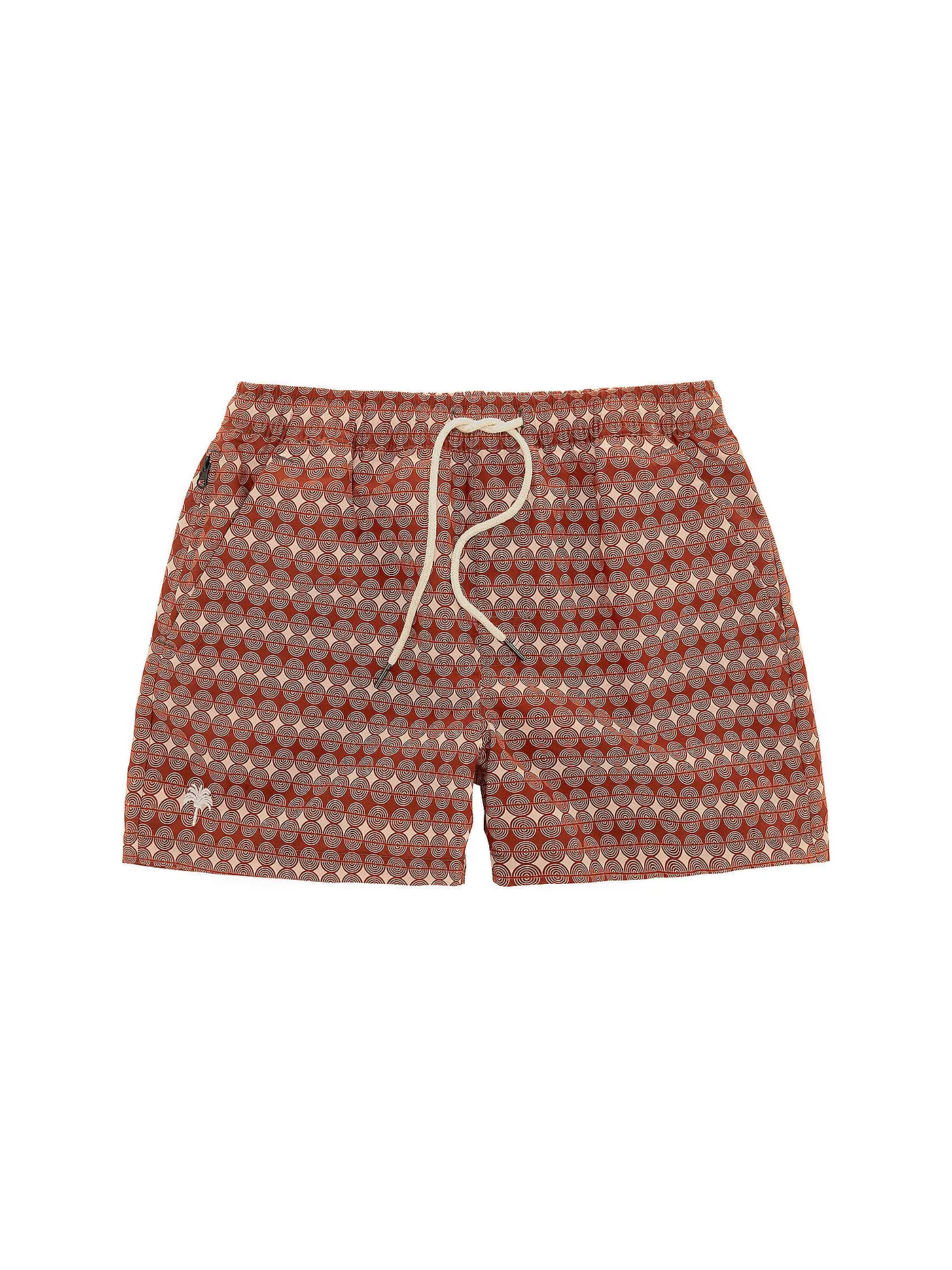 OAS | Badeshorts GREEN SQUIGGLE | rot